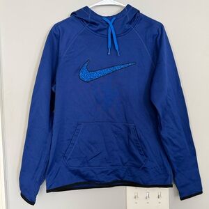 Nike Boys' Royal Blue Hoodie with Contrast Swoosh